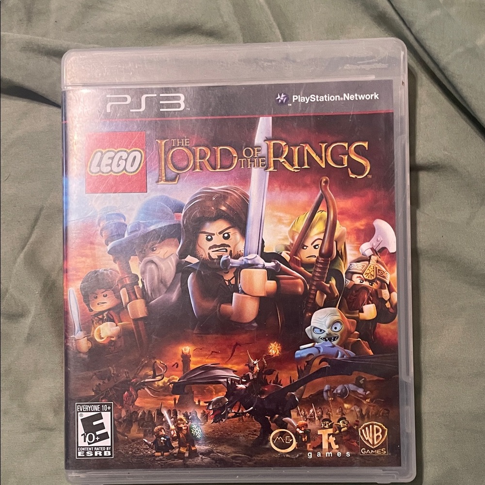 LEGO The Lord of the Rings PS3 Game - Red and Gold Cover